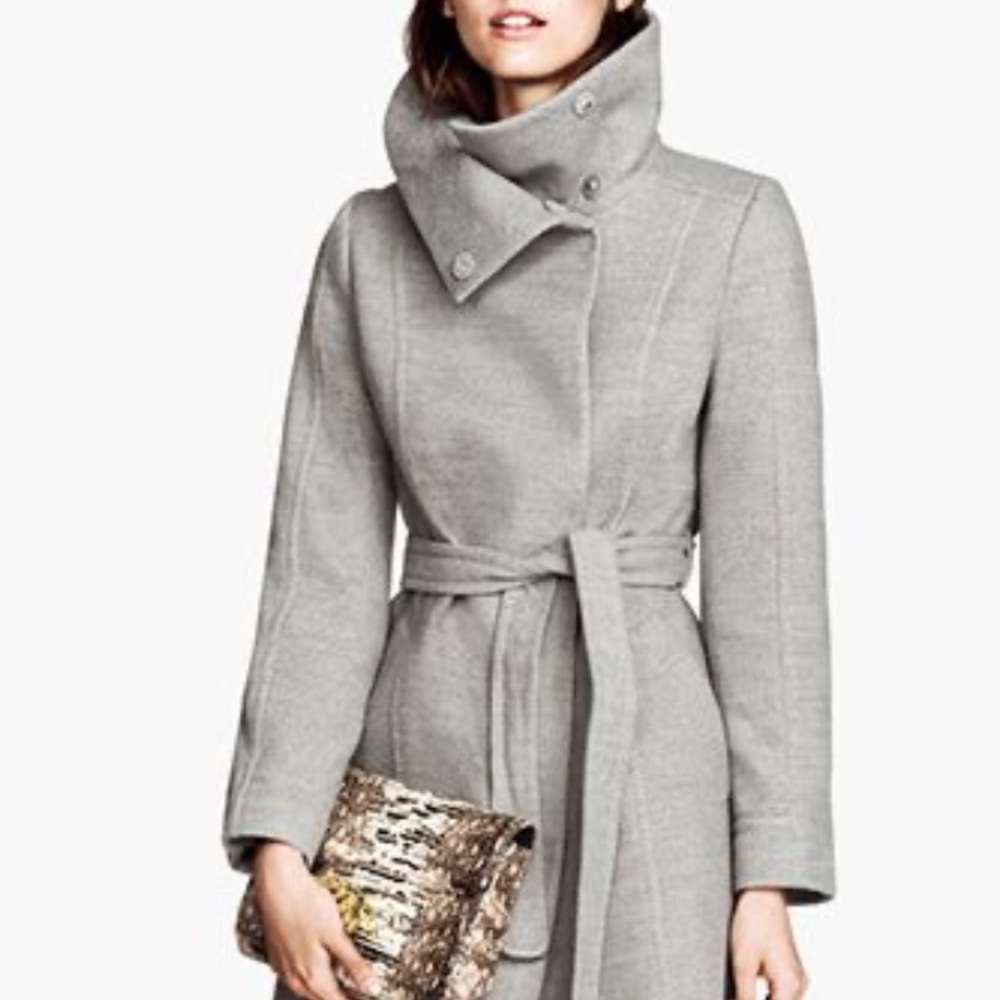 Size Medium: H&M Funnel Collar Belted Jacket Coat
